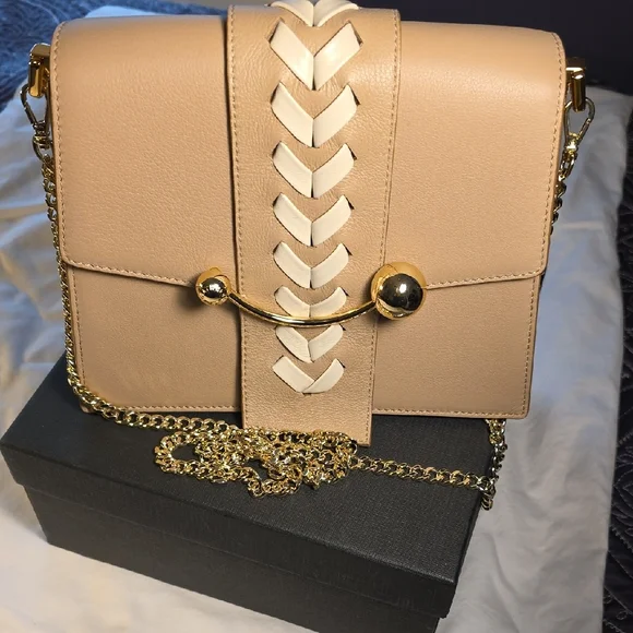 Strathberry Tan and Cream Crossbody Bag - Picture 7 of 10